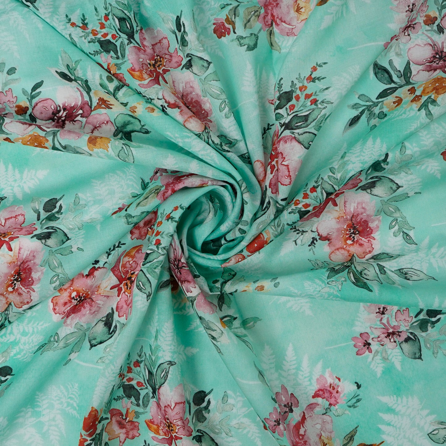 SUMMER BLOOM AQUA - 1 PC UNSTITCHED