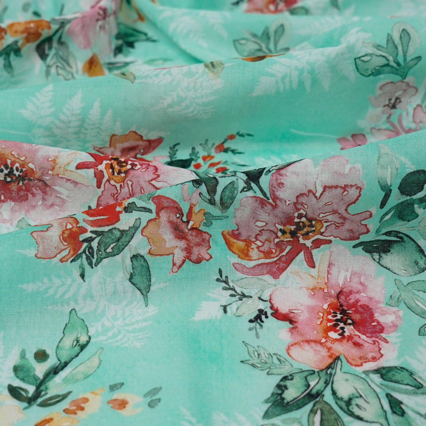 SUMMER BLOOM AQUA - 1 PC UNSTITCHED