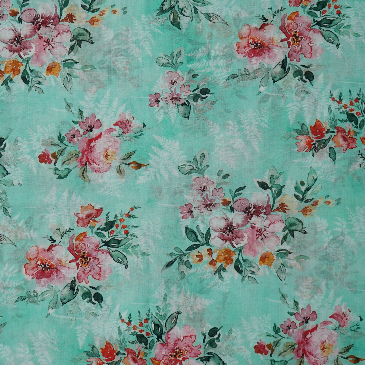 SUMMER BLOOM AQUA - 1 PC UNSTITCHED